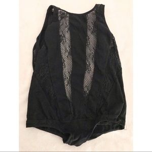 Mustard seed Black lace body suit/leotard